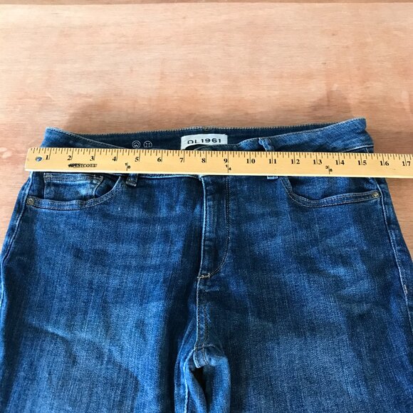 DL1961 Abbey Bootcut Flare Jeans Women 30 Blue Mid Rise Medium Wash Stretch - Picture 9 of 12